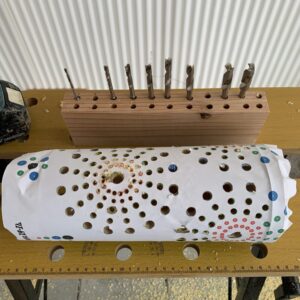 竹用ドリルで美しい穴を開ける竹灯篭DIYの核心作業