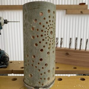 竹用ドリルで美しい穴を開ける竹灯篭DIYの核心作業